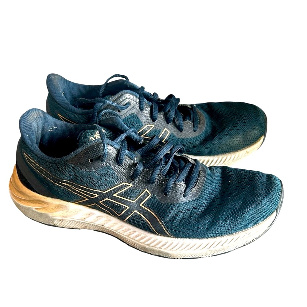 ASICS Gel Excite Navy Tennis Shoe Running Gym Sneaker Size 9